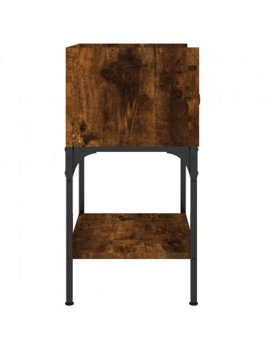 Comodini 2 pz Rovere Fumo 40,5x31x60 cm in Legno Multistrato