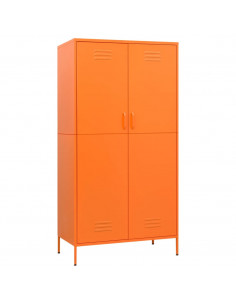 Armadio Arancione 90x50x180 cm in Acciaio 2