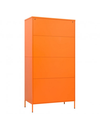 Armadio Arancione 90x50x180 cm in Acciaio