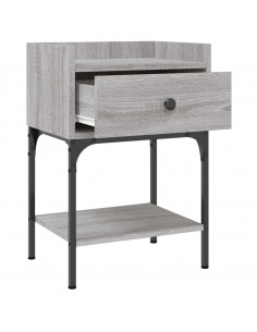 Comodini 2 pz Grigio Sonoma 40,5x31x60 cm in Legno Multistrato 2