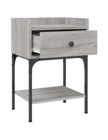 Comodini 2 pz Grigio Sonoma 40,5x31x60 cm in Legno Multistrato