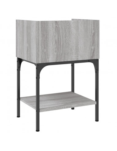 Comodini 2 pz Grigio Sonoma 40,5x31x60 cm in Legno Multistrato