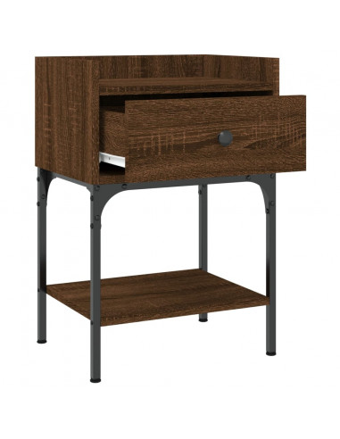 Comodini 2 pz Rovere Marrone 40,5x31x60 cm in Legno Multistrato