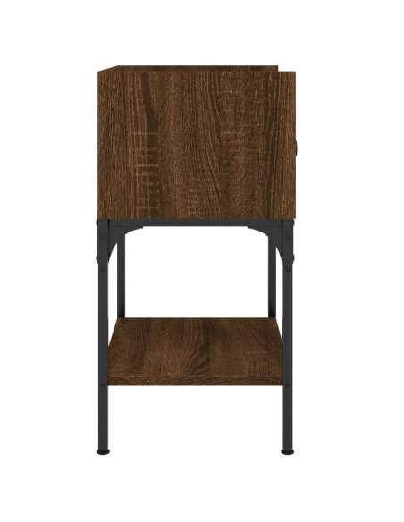 Comodini 2 pz Rovere Marrone 40,5x31x60 cm in Legno Multistrato