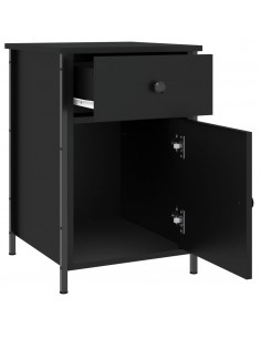 Comodini 2 pz Neri 40x42x60 cm in Legno Multistrato 2