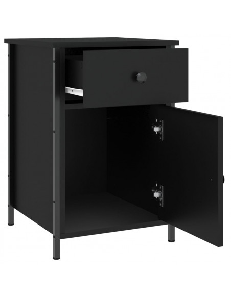 Comodini 2 pz Neri 40x42x60 cm in Legno Multistrato