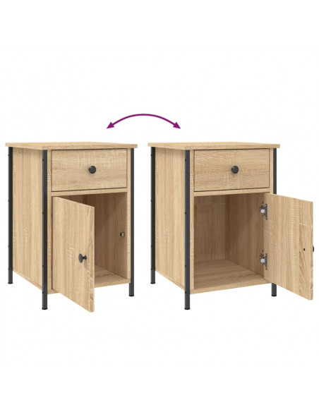 Comodini 2 pz Rovere Sonoma 40x42x60 cm in Legno Multistrato