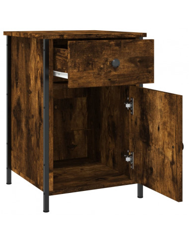 Comodini 2 pz Rovere Fumo 40x42x60 cm in Legno Multistrato