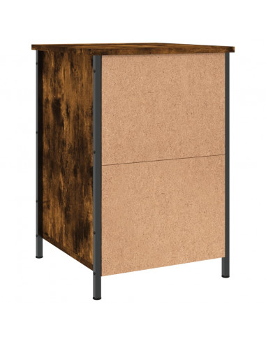 Comodini 2 pz Rovere Fumo 40x42x60 cm in Legno Multistrato
