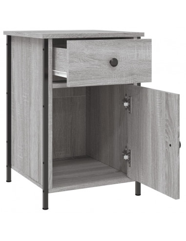 Comodini 2 pz Grigio Sonoma 40x42x60 cm in Legno Multistrato