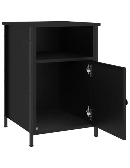 Comodini 2 pz Neri 40x42x60 cm in Legno Multistrato