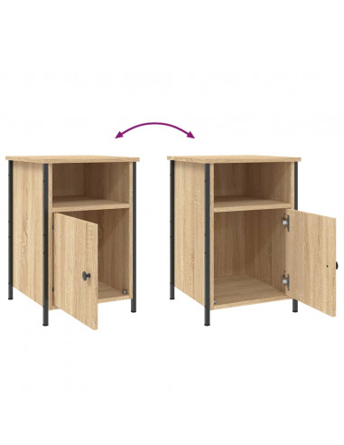 Comodini 2 pz Rovere Sonoma 40x42x60 cm in Legno Multistrato
