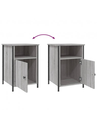 Comodini 2 pz Grigio Sonoma 40x42x60 cm in Legno Multistrato