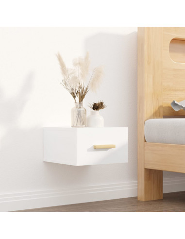 Comodini a Muro 2 pz Bianchi 35x35x20 cm