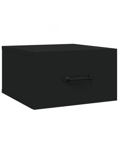 Comodini a Muro 2 pz Neri 35x35x20 cm