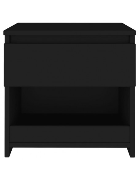 Comodino Nero 40x30x39 cm in Legno Multistrato
