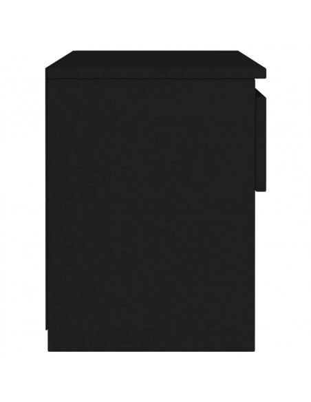 Comodino Nero 40x30x39 cm in Legno Multistrato