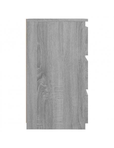 Comodini Grigio Sonoma 2 pz 40x35x62,5 cm in Legno Multistrato