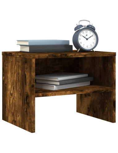 Comodini Rovere Fumo 2 pz 40x30x30 cm Legno Multistrato