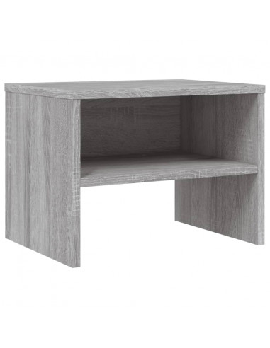 Comodino Grigio Sonoma 40x30x30 cm in Legno Multistrato