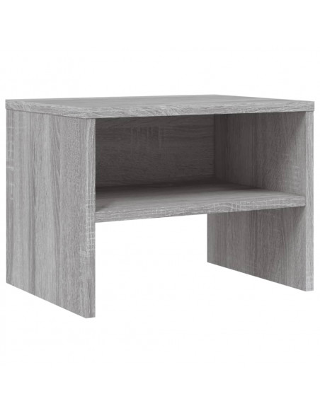 Comodino Grigio Sonoma 40x30x30 cm in Legno Multistrato