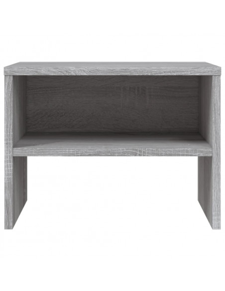 Comodino Grigio Sonoma 40x30x30 cm in Legno Multistrato