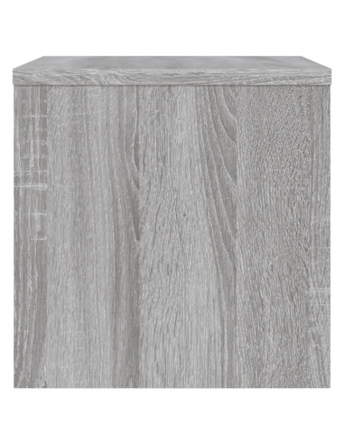 Comodino Grigio Sonoma 40x30x30 cm in Legno Multistrato