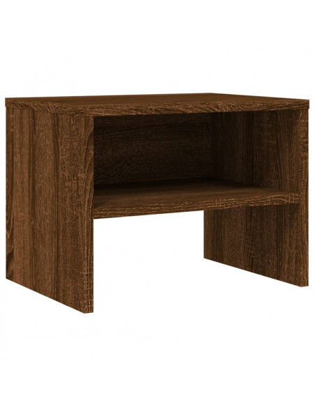 Comodino Rovere Marrone 40x30x30 cm Legno Multistrato