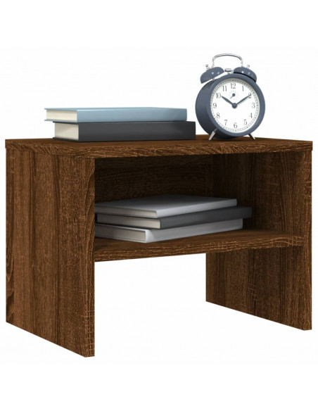 Comodino Rovere Marrone 40x30x30 cm Legno Multistrato