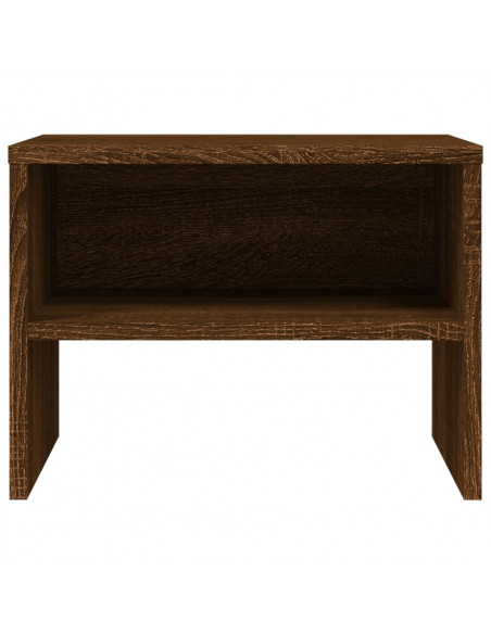 Comodino Rovere Marrone 40x30x30 cm Legno Multistrato