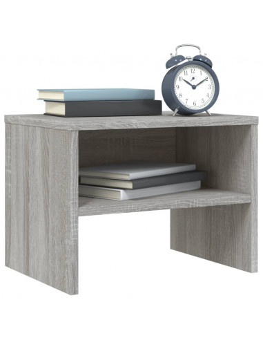 Comodini Grigio Sonoma 2 pz 40x30x30 cm in Legno Multistrato