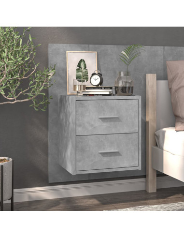 Comodini a Muro 2 pz Grigio Cemento