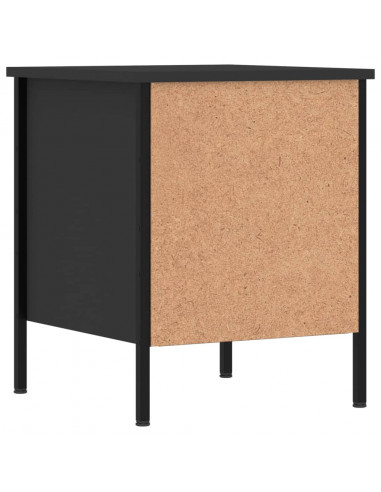 Comodini 2 pz Neri 40x42x50 cm in Legno Multistrato