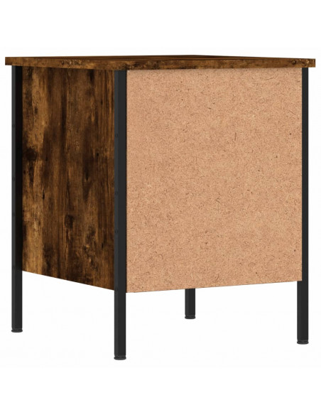 Comodini 2 pz Rovere Fumo 40x42x50 cm in Legno Multistrato