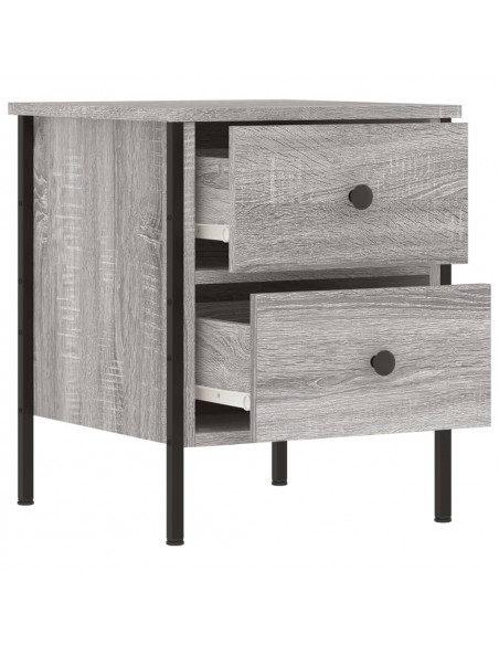 Comodini 2 pz Grigio Sonoma 40x42x50 cm in Legno Multistrato