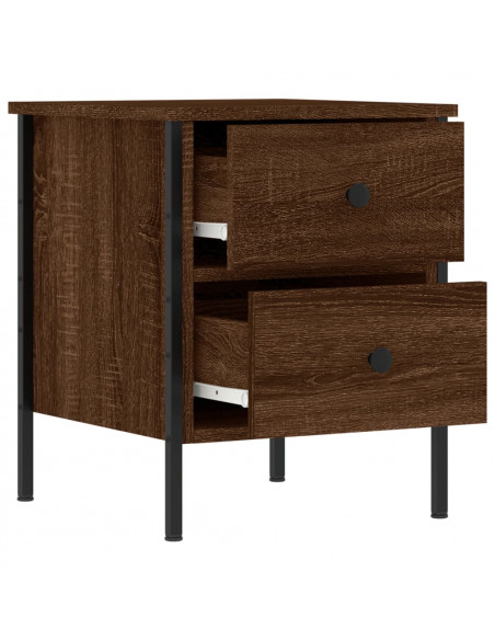 Comodini 2 pz Rovere Marrone 40x42x50 cm in Legno Multistrato