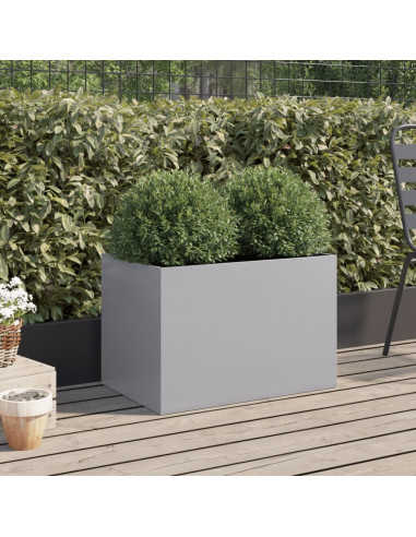 Fioriera Argento 62x40x39 cm in Acciaio Zincato