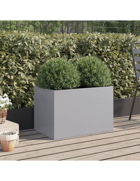 Fioriera Argento 62x40x39 cm in Acciaio Zincato