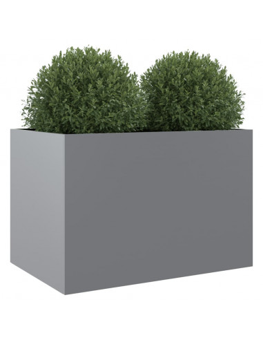 Fioriera Argento 62x40x39 cm in Acciaio Zincato