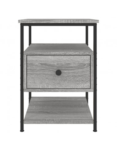 Comodini 2 pz Grigio Sonoma 40x42x56 cm in Legno Multistrato