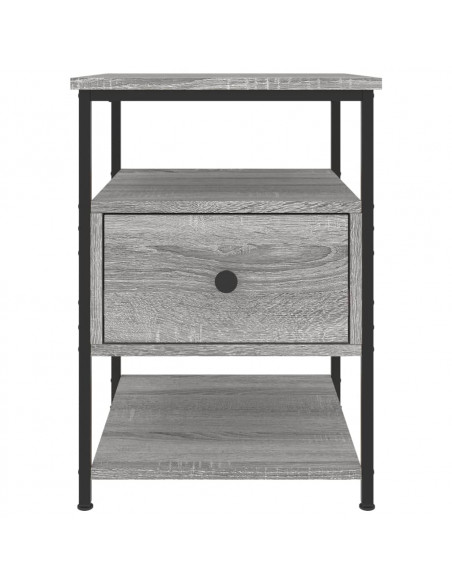 Comodini 2 pz Grigio Sonoma 40x42x56 cm in Legno Multistrato