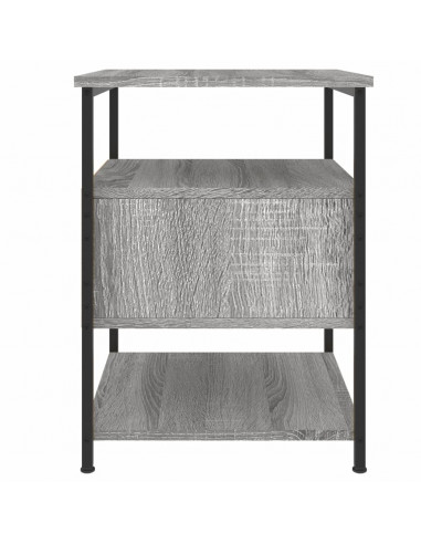 Comodini 2 pz Grigio Sonoma 40x42x56 cm in Legno Multistrato