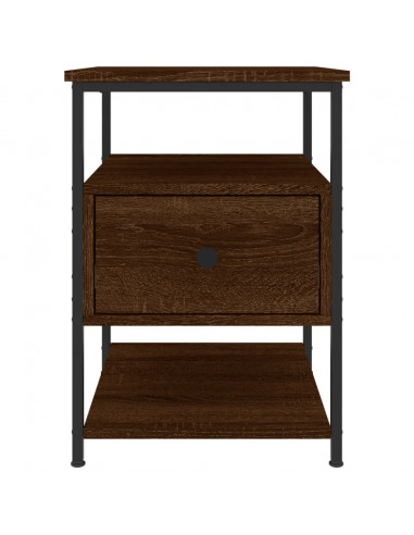 Comodini 2 pz Rovere Marrone 40x42x56 cm in Legno Multistrato