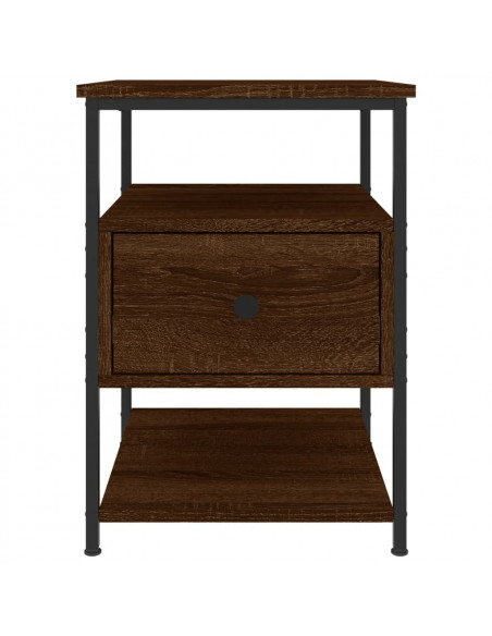 Comodini 2 pz Rovere Marrone 40x42x56 cm in Legno Multistrato