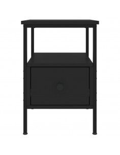Comodini 2pz Neri 34x36x50 cm in Legno Multistrato 2