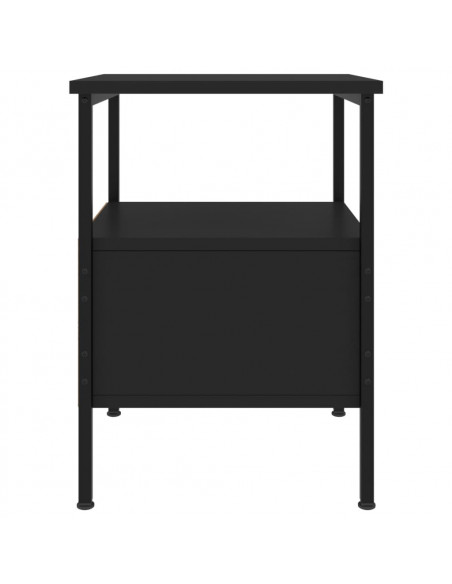 Comodini 2pz Neri 34x36x50 cm in Legno Multistrato