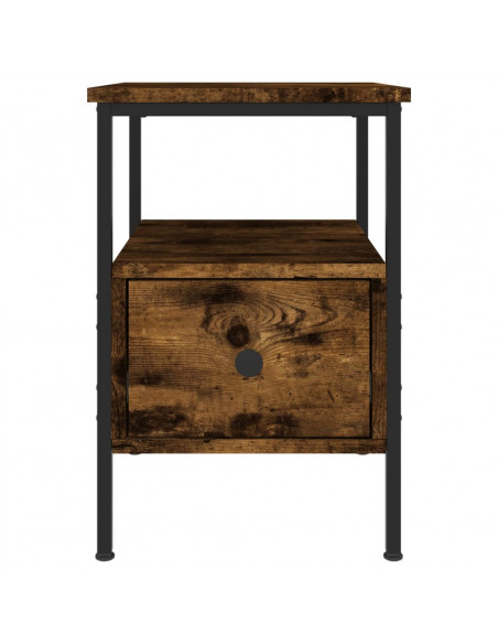 Comodini 2 pz Rovere Fumo 34x36x50 cm in Legno Multistrato