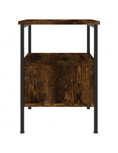 Comodini 2 pz Rovere Fumo 34x36x50 cm in Legno Multistrato