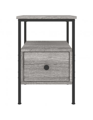 Comodini 2pz Grigio Sonoma 34x36x50 cm in Legno Multistrato