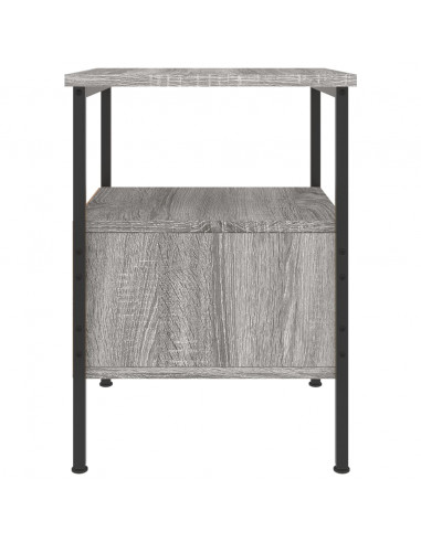 Comodini 2pz Grigio Sonoma 34x36x50 cm in Legno Multistrato